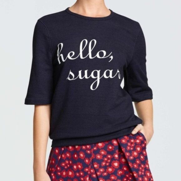 Draper James Blouse Hello Sugar Short Sleeve Sweater X-Small Reese Witherspoon - Picture 3 of 9